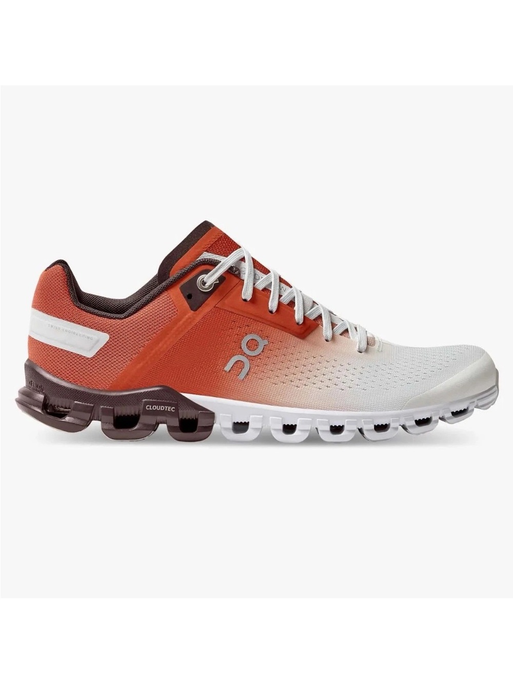 On Running Women's Cloud Sneakers in ombré Red and White